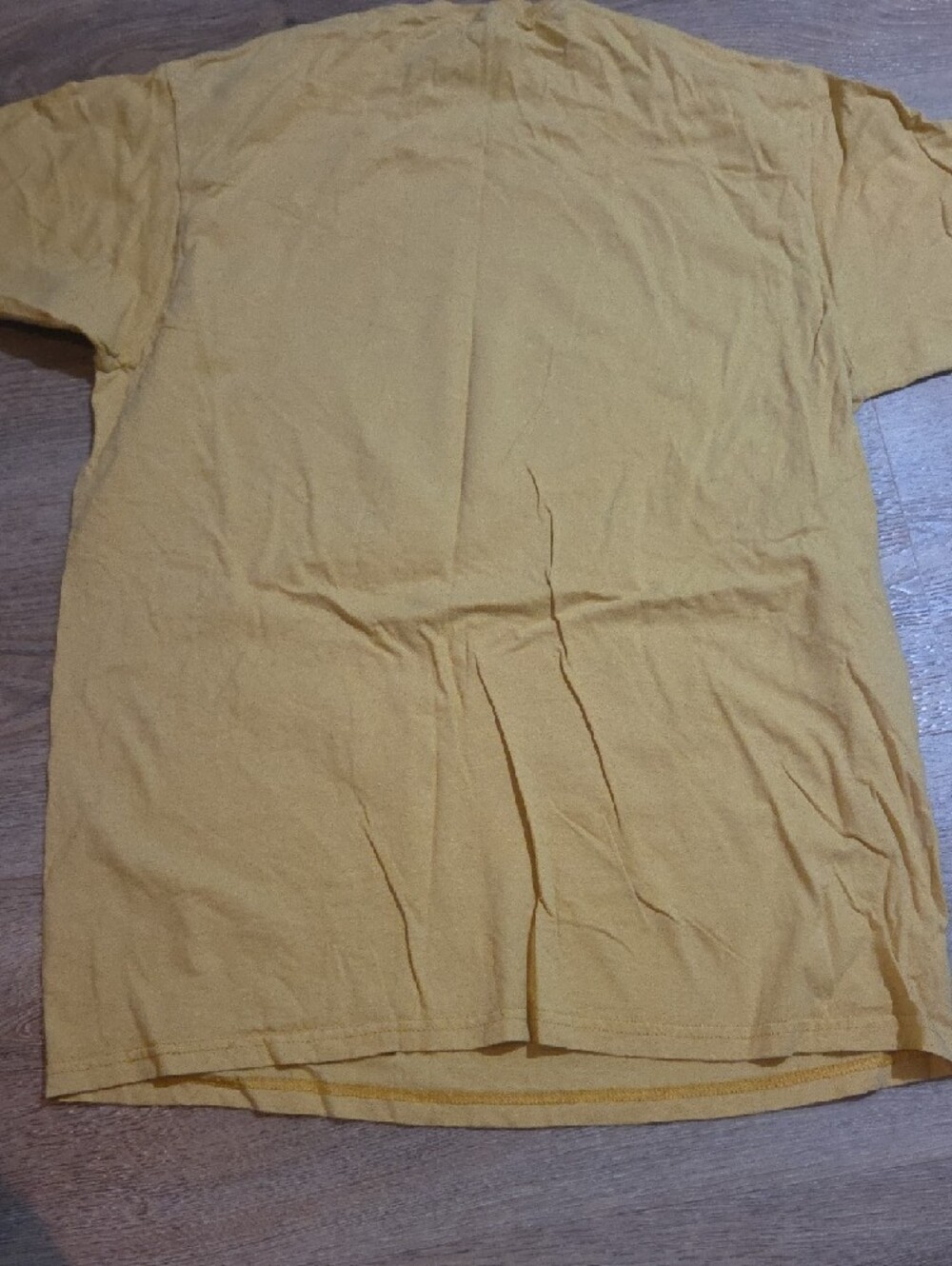 Men's Yellow Graphic Skull Tee with Floral Accents - Picture 4 of 4